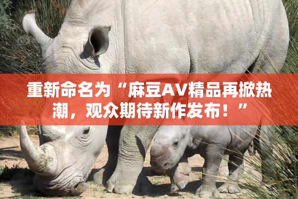 重新命名为“麻豆AV精品再掀热潮，观众期待新作发布！”
