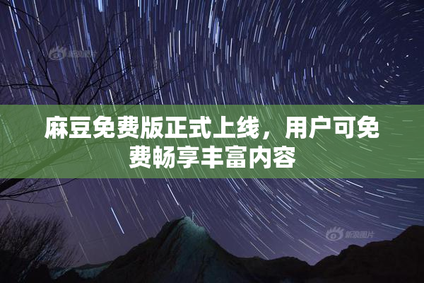 麻豆免费版正式上线，用户可免费畅享丰富内容