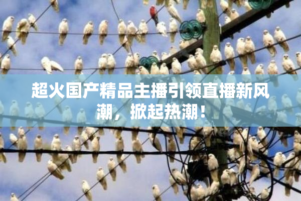 超火国产精品主播引领直播新风潮，掀起热潮！