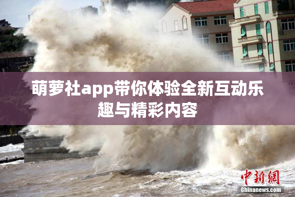 萌萝社app带你体验全新互动乐趣与精彩内容