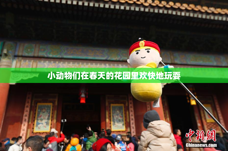 小动物们在春天的花园里欢快地玩耍