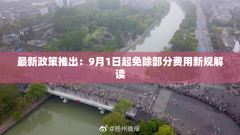 最新政策推出：9月1日起免除部分费用新规解读