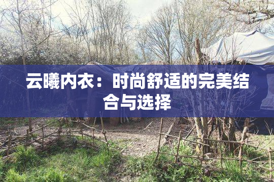 云曦内衣：时尚舒适的完美结合与选择