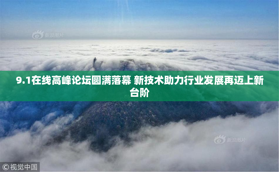 9.1在线高峰论坛圆满落幕 新技术助力行业发展再迈上新台阶