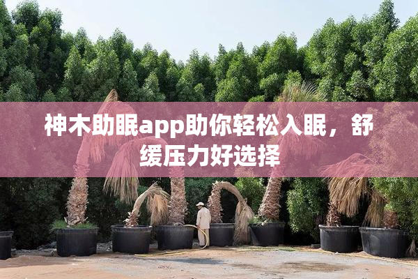 神木助眠app助你轻松入眠，舒缓压力好选择