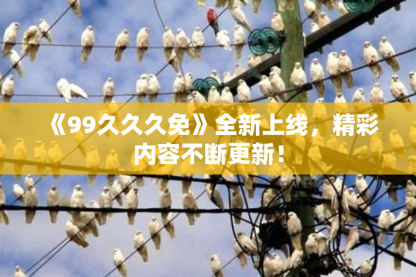 《99久久久免》全新上线，精彩内容不断更新！