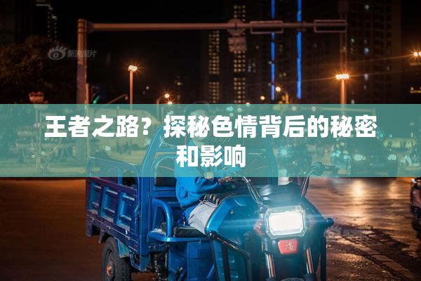 王者之路？探秘色情背后的秘密和影响