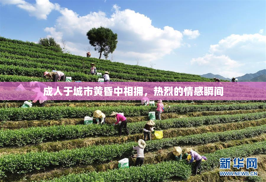 成人于城市黄昏中相拥，热烈的情感瞬间