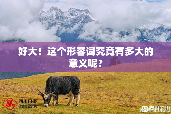 好大！这个形容词究竟有多大的意义呢？