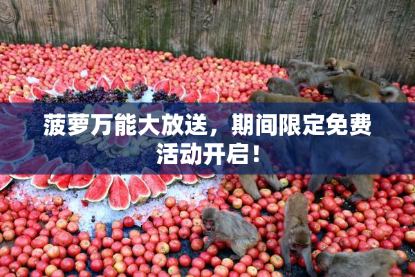 菠萝万能大放送，期间限定免费活动开启！