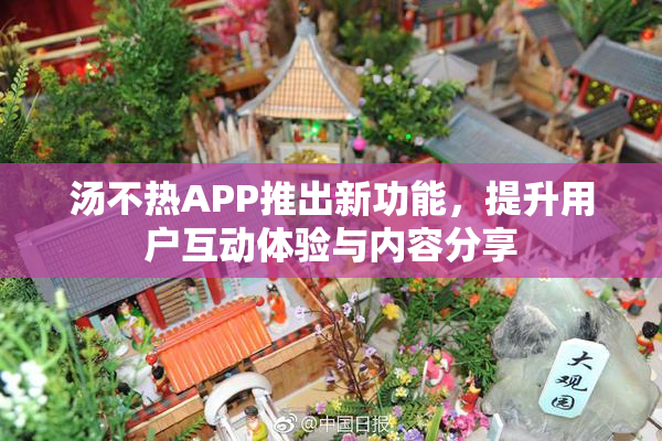 汤不热APP推出新功能，提升用户互动体验与内容分享
