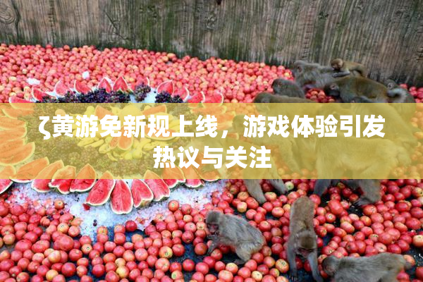 ζ黄游免新规上线，游戏体验引发热议与关注