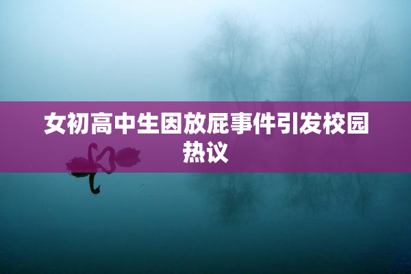 女初高中生因放屁事件引发校园热议
