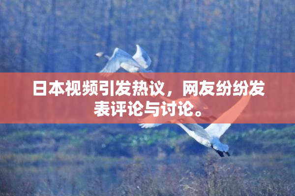 日本视频引发热议，网友纷纷发表评论与讨论。