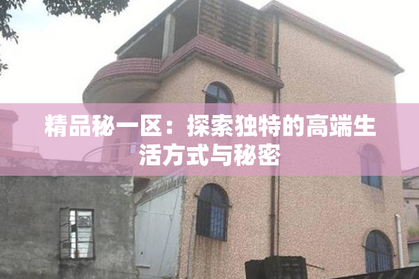 精品秘一区：探索独特的高端生活方式与秘密