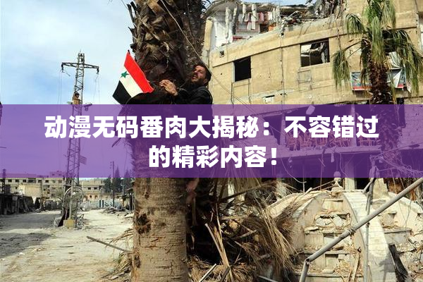 动漫无码番肉大揭秘：不容错过的精彩内容！