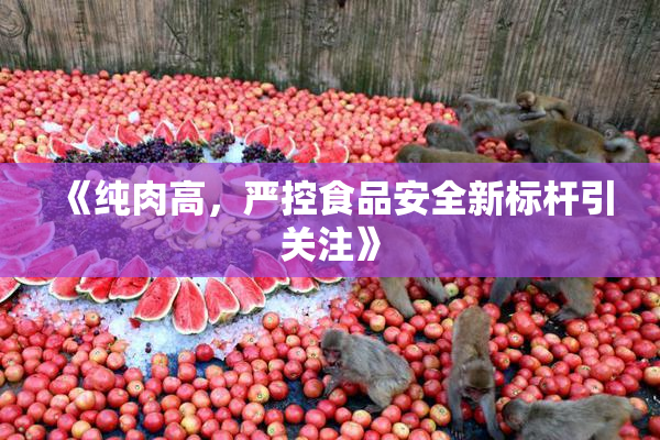 《纯肉高，严控食品安全新标杆引关注》