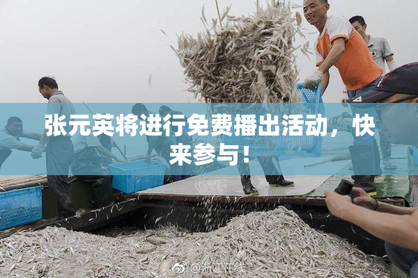 张元英将进行免费播出活动，快来参与！