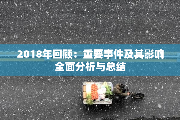 2018年回顾：重要事件及其影响全面分析与总结