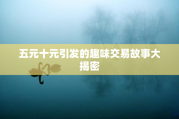 五元十元引发的趣味交易故事大揭密