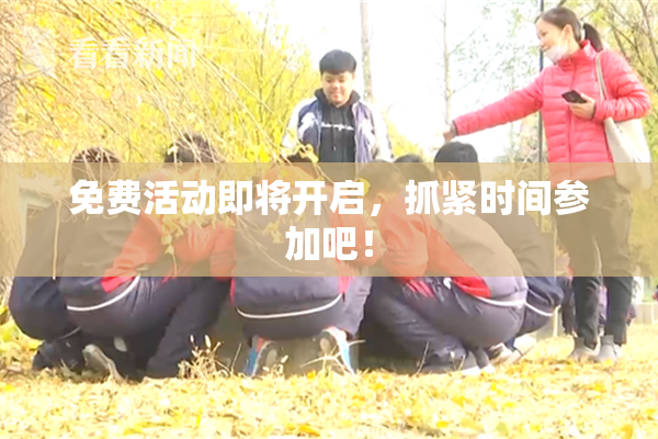 免费活动即将开启，抓紧时间参加吧！