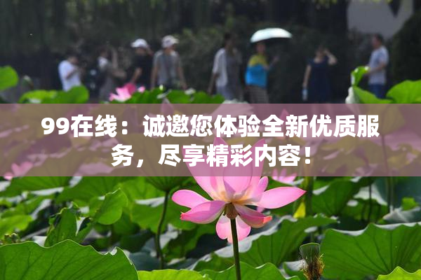 99在线：诚邀您体验全新优质服务，尽享精彩内容！