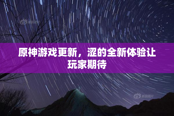 原神游戏更新，涩的全新体验让玩家期待