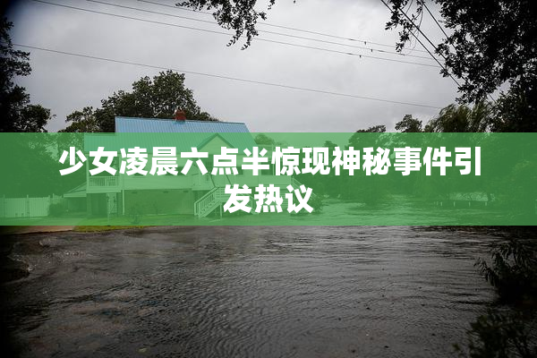 少女凌晨六点半惊现神秘事件引发热议
