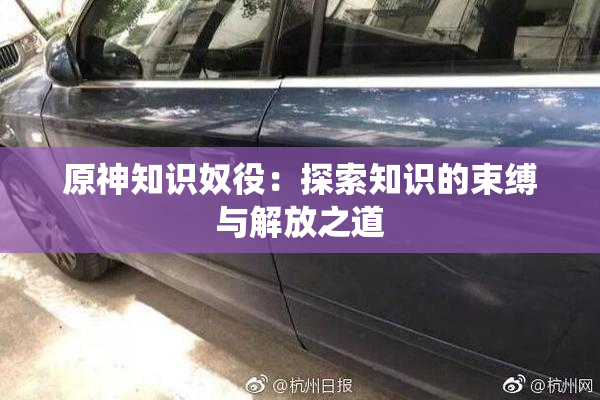 原神知识奴役：探索知识的束缚与解放之道