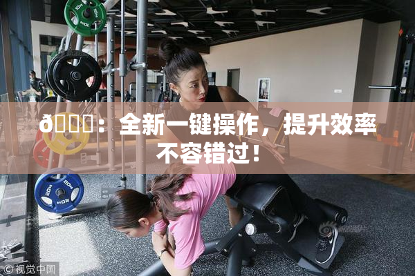 🔞：全新一键操作，提升效率不容错过！