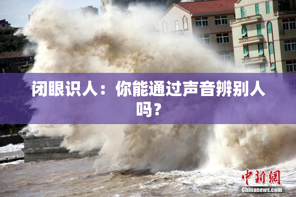 闭眼识人：你能通过声音辨别人吗？