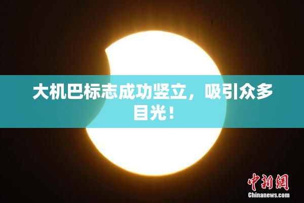 大机巴标志成功竖立，吸引众多目光！