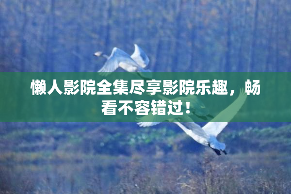 懒人影院全集尽享影院乐趣，畅看不容错过！