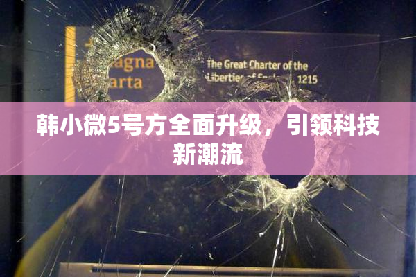 韩小微5号方全面升级，引领科技新潮流