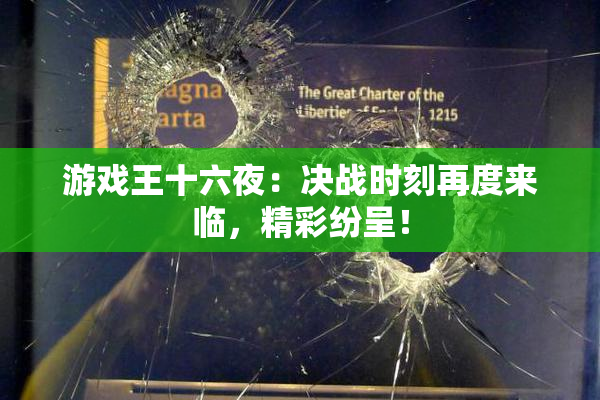 游戏王十六夜：决战时刻再度来临，精彩纷呈！