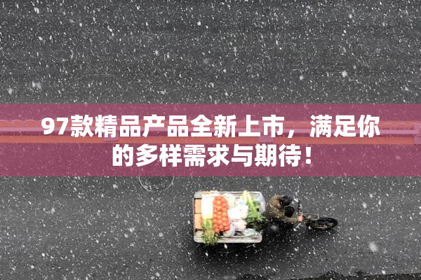 97款精品产品全新上市，满足你的多样需求与期待！