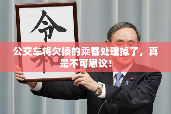 公交车将欠揍的乘客处理掉了，真是不可思议！