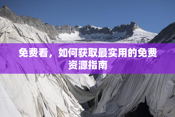 免费看，如何获取最实用的免费资源指南