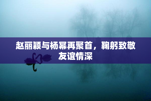 赵丽颖与杨幂再聚首，鞠躬致敬友谊情深