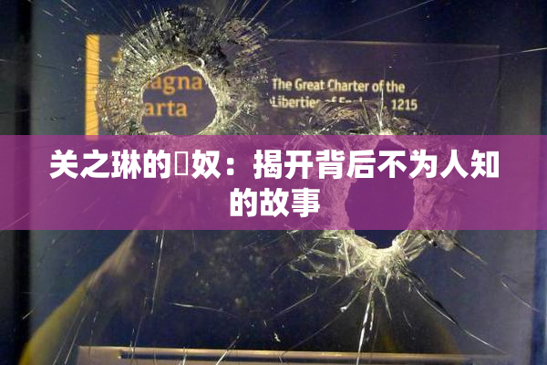 关之琳的婬奴：揭开背后不为人知的故事