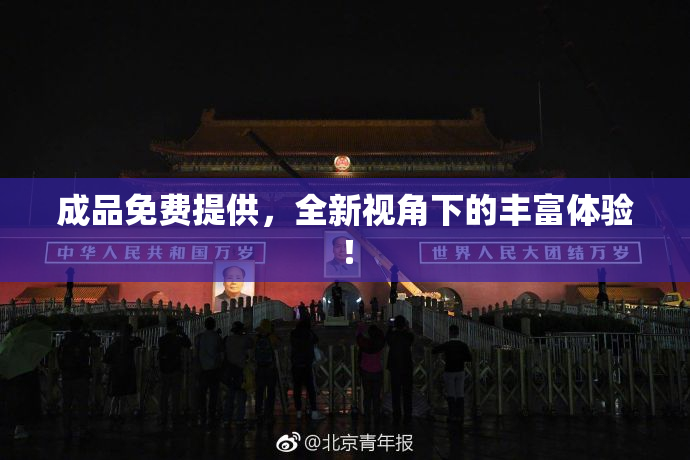 成品免费提供，全新视角下的丰富体验！