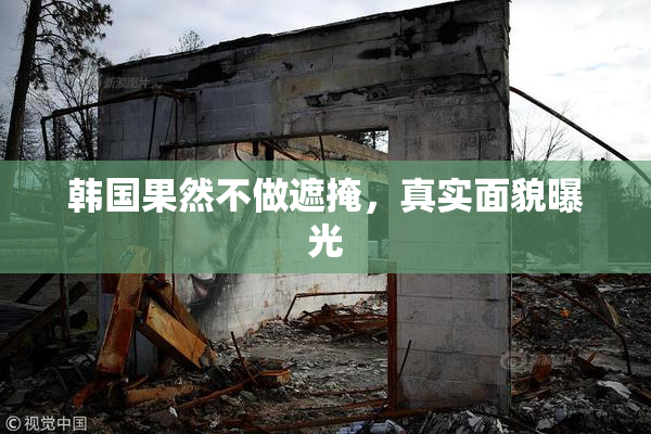韩国果然不做遮掩，真实面貌曝光