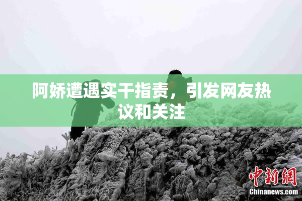 阿娇遭遇实干指责，引发网友热议和关注