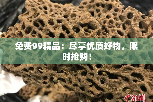 免费99精品：尽享优质好物，限时抢购！