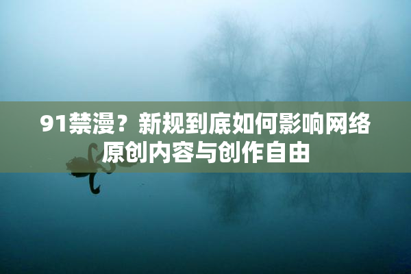 91禁漫？新规到底如何影响网络原创内容与创作自由