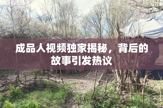 成品人视频独家揭秘，背后的故事引发热议