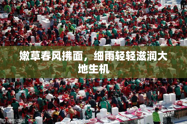 嫩草春风拂面，细雨轻轻滋润大地生机