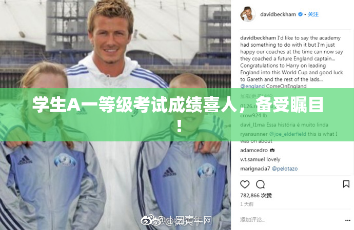 学生A一等级考试成绩喜人，备受瞩目！