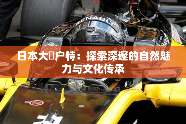 日本大隂户特：探索深邃的自然魅力与文化传承