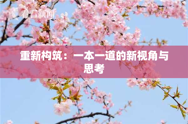 重新构筑：一本一道的新视角与思考